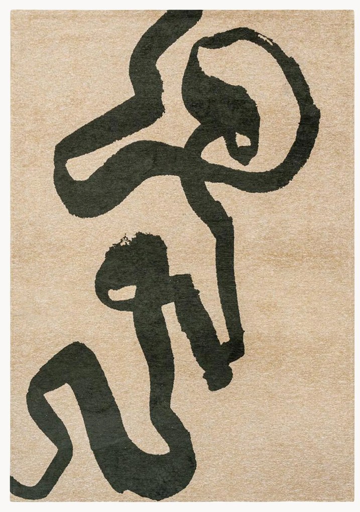 Tappeto da interno-esterno lavabile in jacquard Ribbon