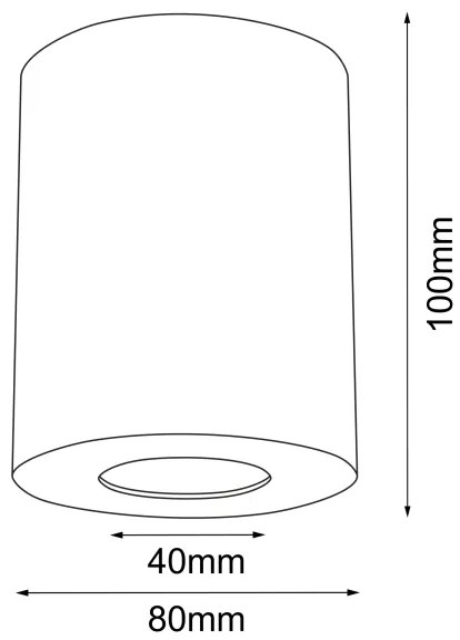 Brosline 1256 - Faretto POINT 1xGU10/10W/230V IP44 nero