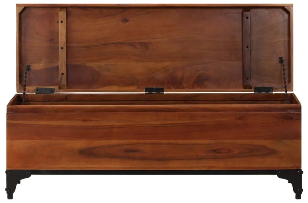 Baule 110x35x41 cm in legno massello di acacia