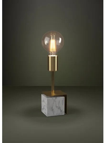 Eglo 390169 - Lampada da tavolo CARMITA 1xE27/40W/230V oro/bianco marmo