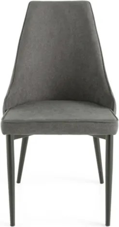 Sedia tessuto Antracite - gambe metallo NELLI 2 sedie