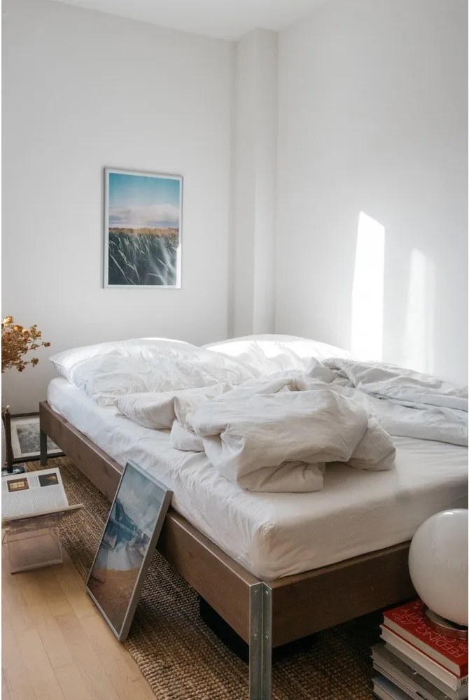 Letto matrimoniale marrone in pino massiccio con rete inclusa 160x200 cm Core – Karup Design