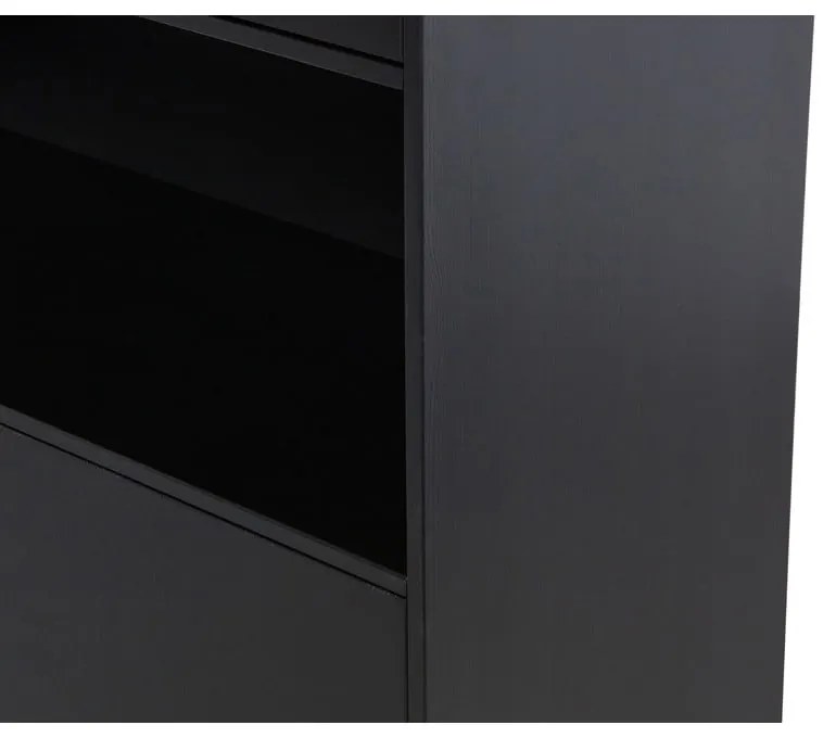 Armadio modulare nero in legno di pino 40x210 cm Finca - WOOOD