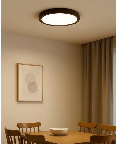 Plafoniera LED 24W/230V, 3000/4000/6500K, Ø 30 cm, marrone
