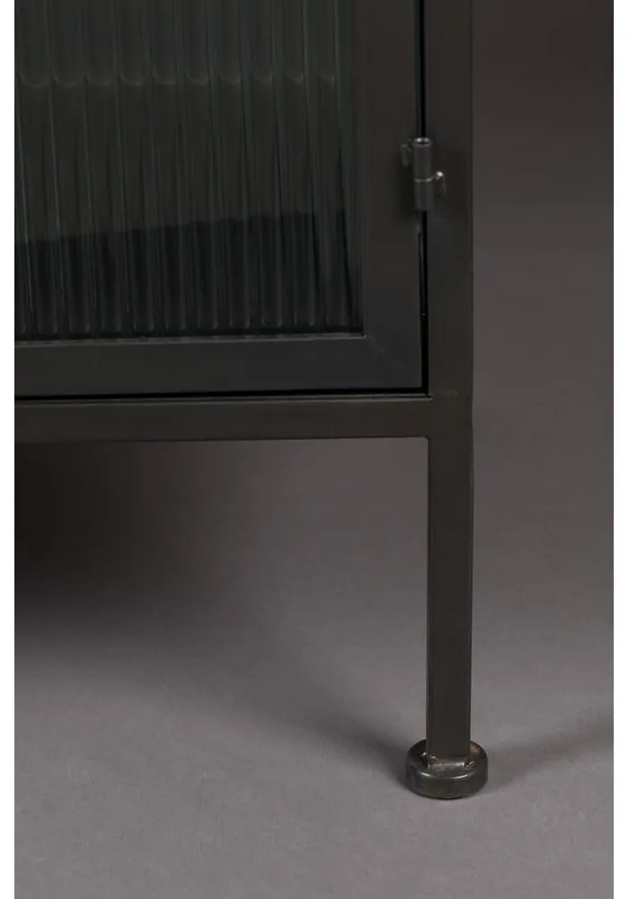 Vetrina in metallo nero 150x80 cm Boli - Dutchbone