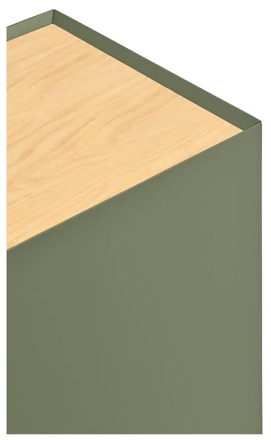 Cassettiera bassa verde effetto rovere 110x85 cm Arista - Teulat