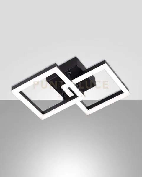 Bard applique nera 2 luci a led 3000k - 21w - 2160 lm dimmerabile