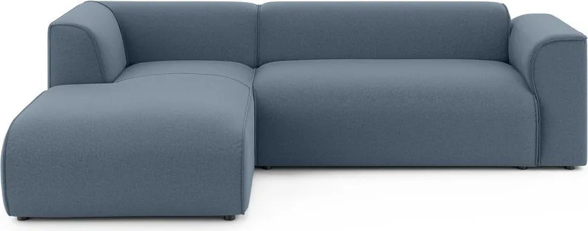 Divano angolare blu (con penisola a sinistra/con chaise lounge) Merid – Ropez