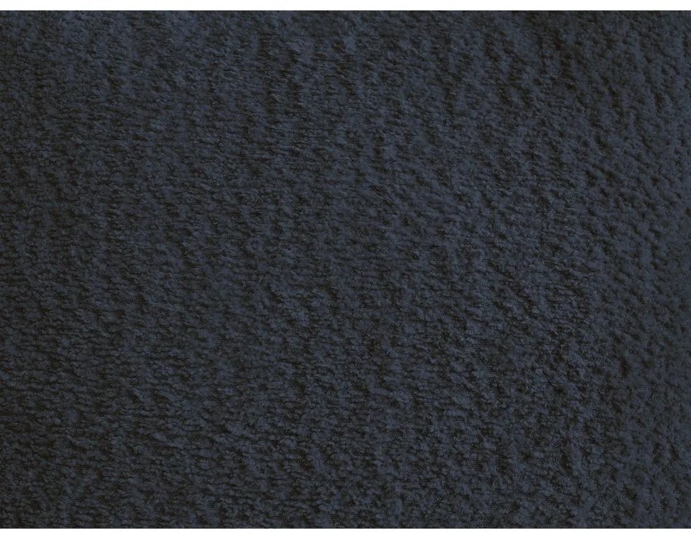 Poggiapiedi blu con rivestimento in bouclé Roxelane – Bobochic Paris