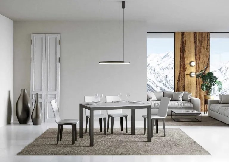 Tavolo Estensibile Everyday Evolution P.90 - Design Multifunzionale e Stile Essenziale, 90x120/380 cm Everyday Evolution / Bianco