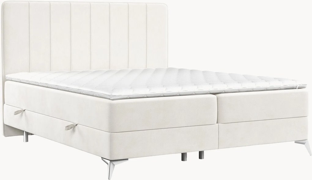 Letto boxspring in velluto fatto a mano con contenitore Aggaz, H2