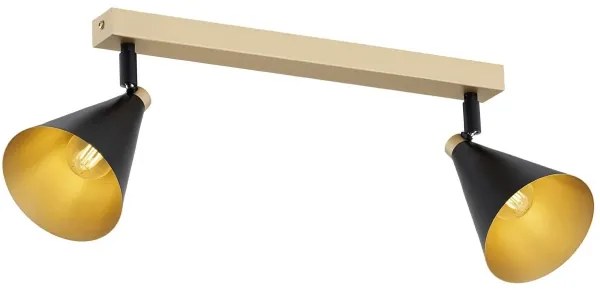 Argon 7147 - Faretto LUCINDA 2xE14/7W/230V nero/oro