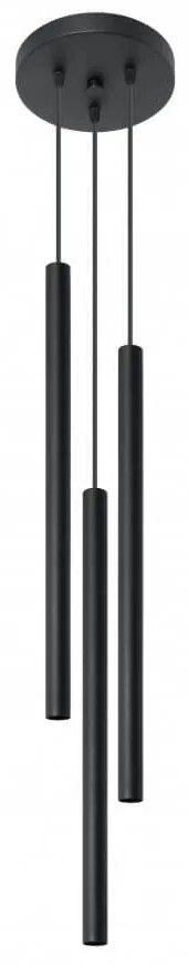 Lampadario in Acciaio a Sospensione 3xG9 PASTELO 3P Nero da interno Colore del corpo Nero