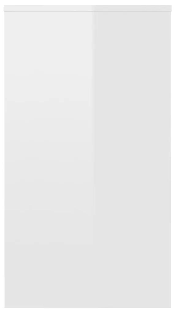 Scrivania bianco lucido 90x40x72 cm in legno multistrato