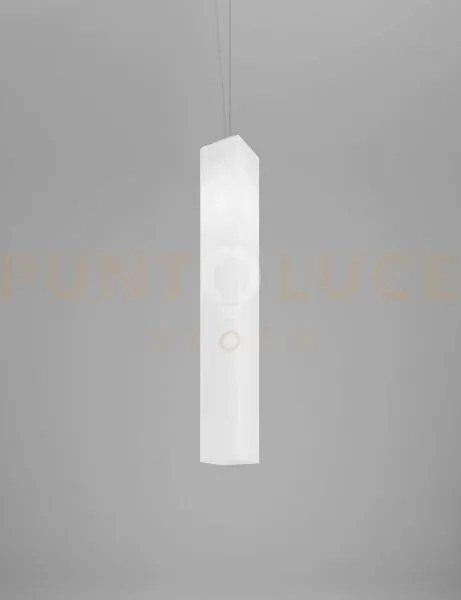 Tubes sospensione 90 bianco lucido nickel opaco 1 luce attacco e27