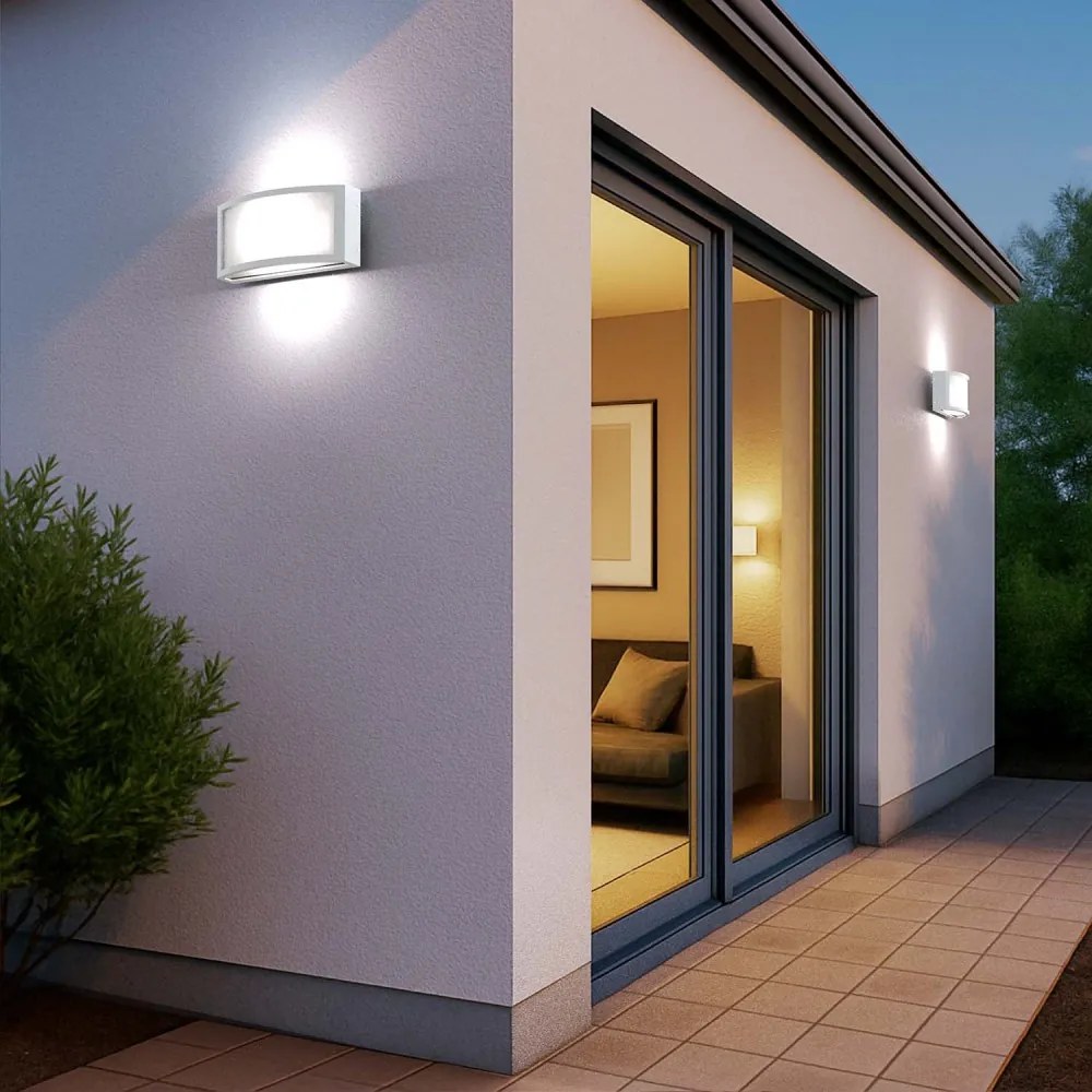 Applique Slim Design IP65 - E27 Bianca Colore del corpo Bianco