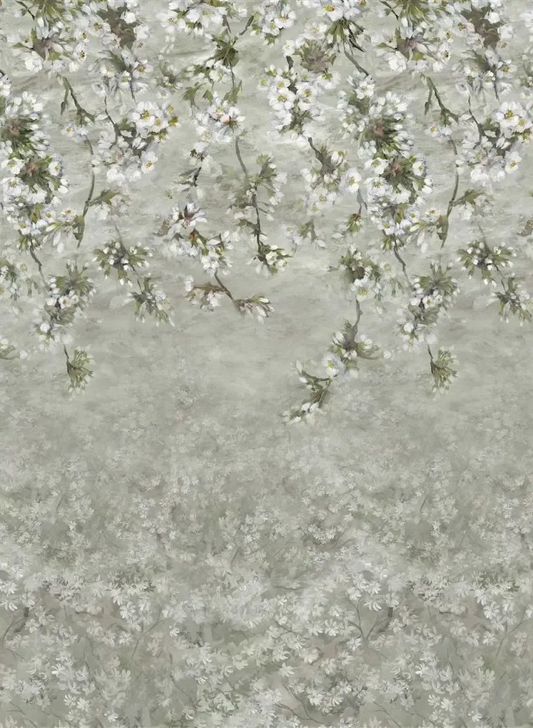 Designers Guild Carta da parati panoramica Assam Blossom - Platinum
