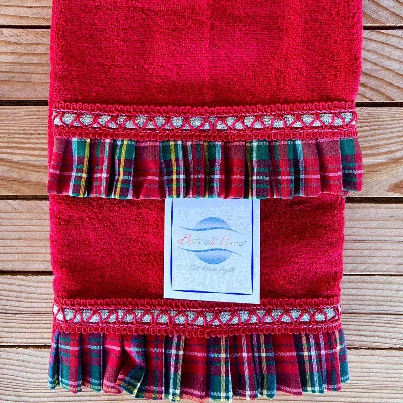 Set asciugamani viso e ospite Tartan Botticelli Home