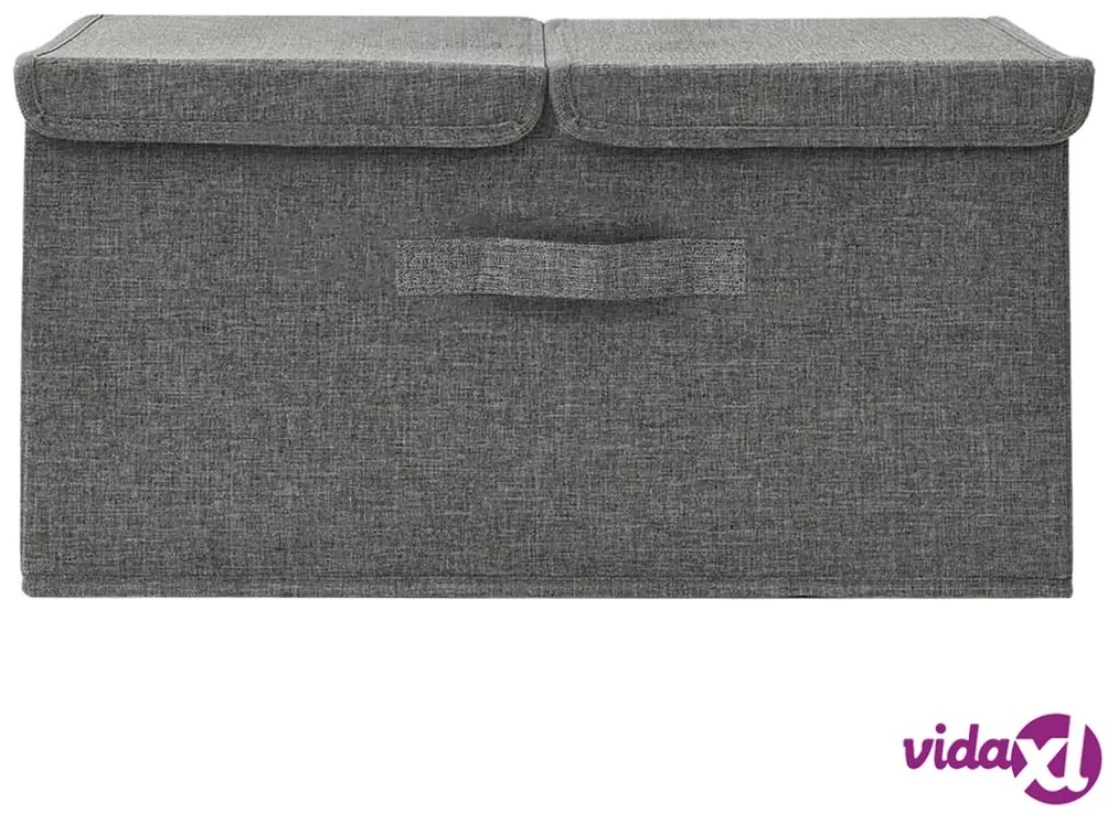 vidaXL Scatola Portaoggetti in Tessuto 50x30x25 cm Antracite