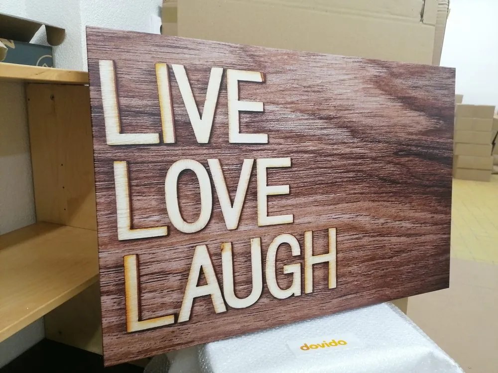 Stampa su tela – Con parole - Live Love Laugh