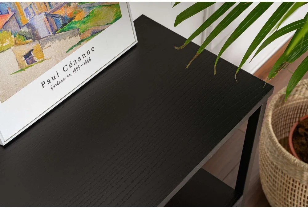 Tavolo consolle nero opaco 29,5x120 cm Solace – Kalune Design