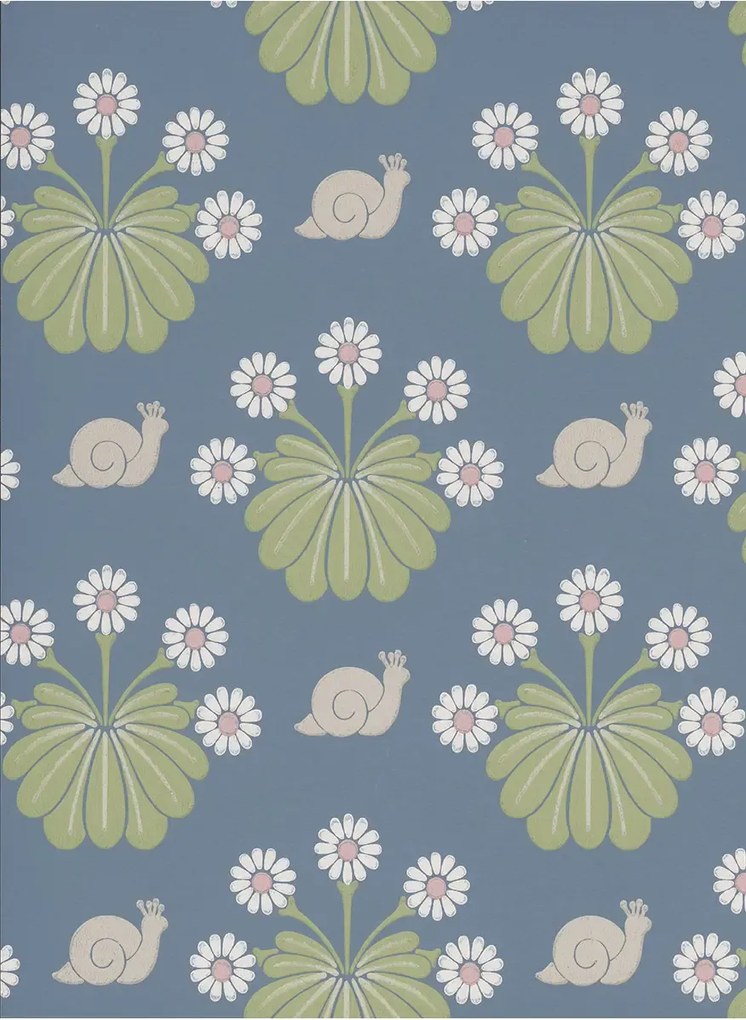 Little Greene Carta da parati Burges Snail - Juniper