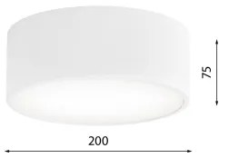 Plafoniera CLEO 1xE27/24W/230V diametro 20 cm bianco