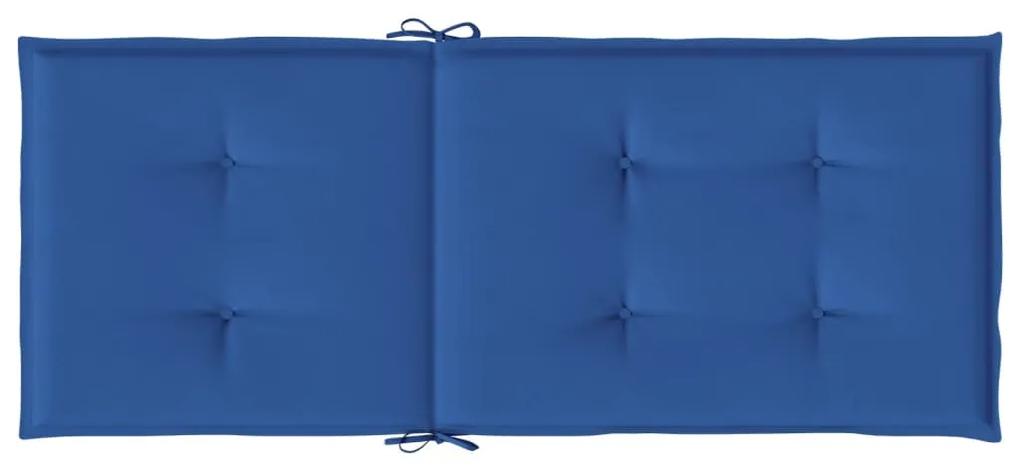 Cuscini per Sedie 2 pz Blu Reale 120x50x3 cm in Tessuto
