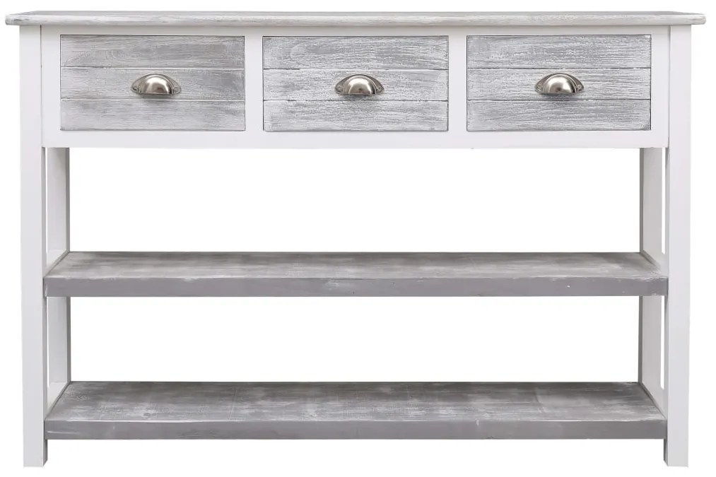 Credenza stile antico grigia 115x30x76 cm in legno