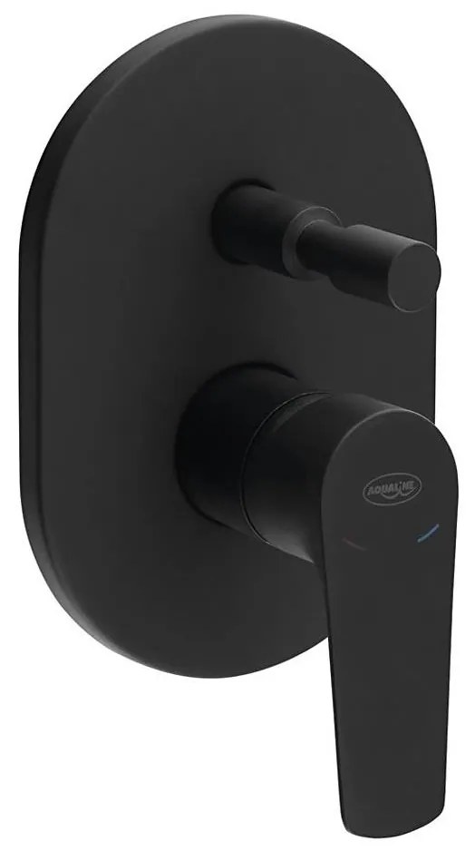 Aqualine - Rubinetto doccia per installazione a scomparsa LOTTA opaco nero