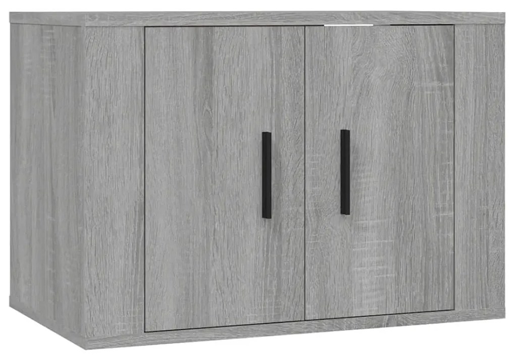 Set mobili porta tv 3 pz grigio sonoma in legno multistrato