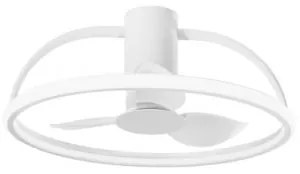 Plafoniera led ventilatore 55w cct 5500 lumen bianco d.60x25cm led-...