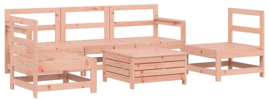 Set divani da giardino 6 pz in legno massello abete douglas