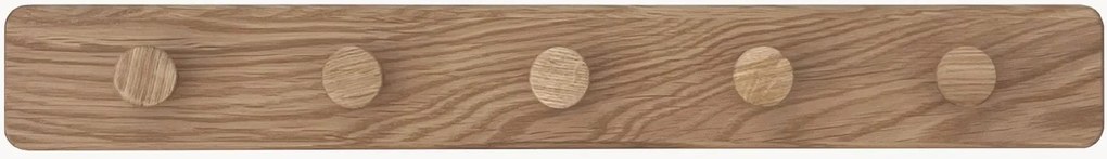 Appendiabiti da parete in legno di quercia fatto a mano Nature