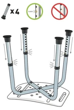 Vitility - Sgabello da doccia 53x49,5 cm bianco