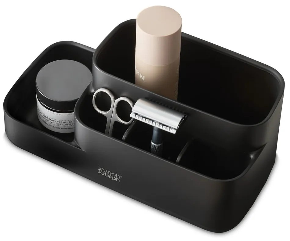 Organizer da bagno in plastica nero EasyStore - Joseph Joseph