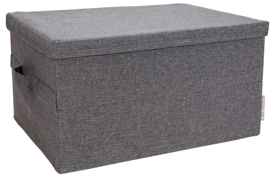 Scatola con coperchio grigia in tessuto 45x34x25 cm Soft Storage – Bigso