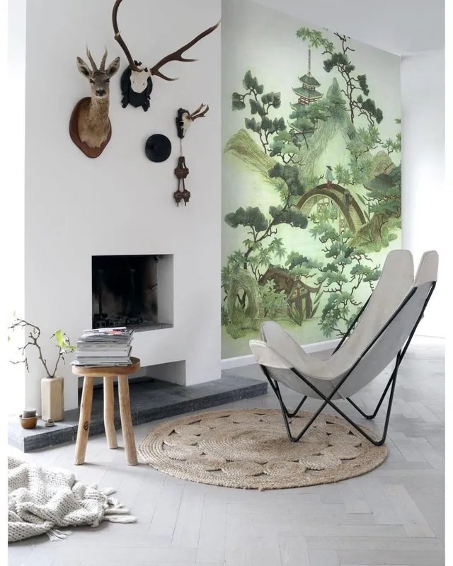 Fotomurale ESTA Cineserie, Verde acqua 232X280 cm