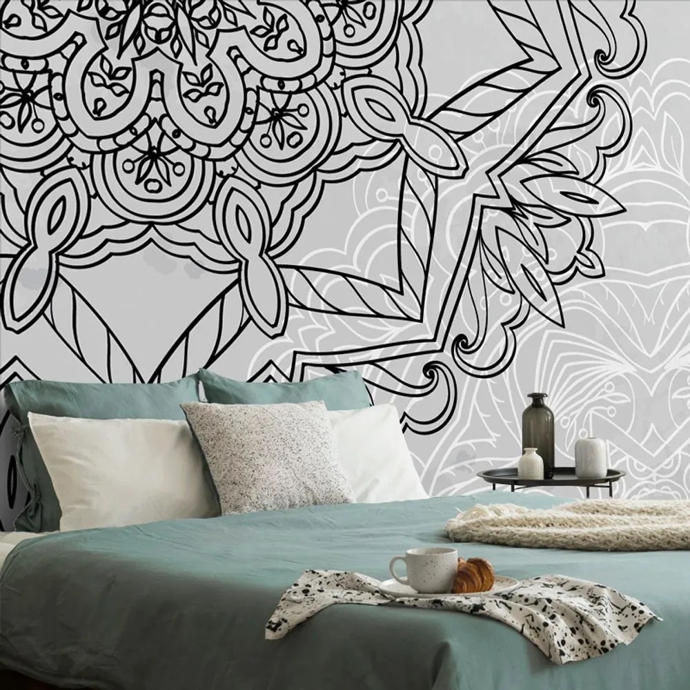 Carta da parati – Mandala in bianco e nero