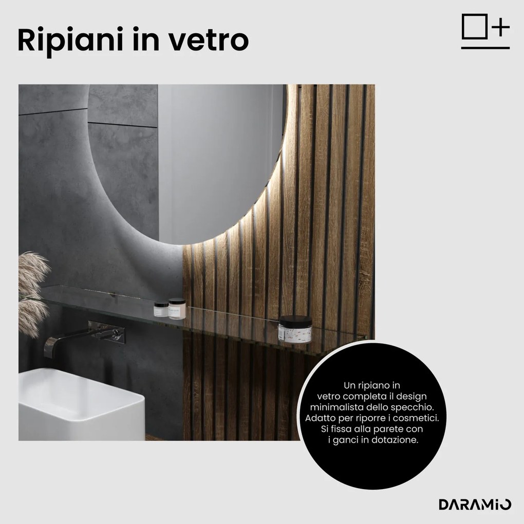 Specchio asimmetrico con luce LED G7