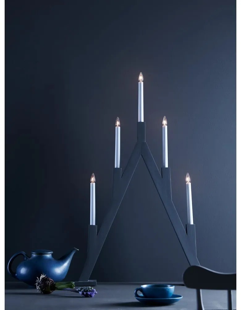 Decorazione luminosa grigia con motivo natalizio Bjurfors - Markslöjd