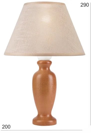 Lampada da tavolo AMFORA 1xE27/60W/230V marrone/faggio