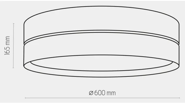 Plafoniera HILTON 4xE27/15W/230V d. 60 cm ottone/nero