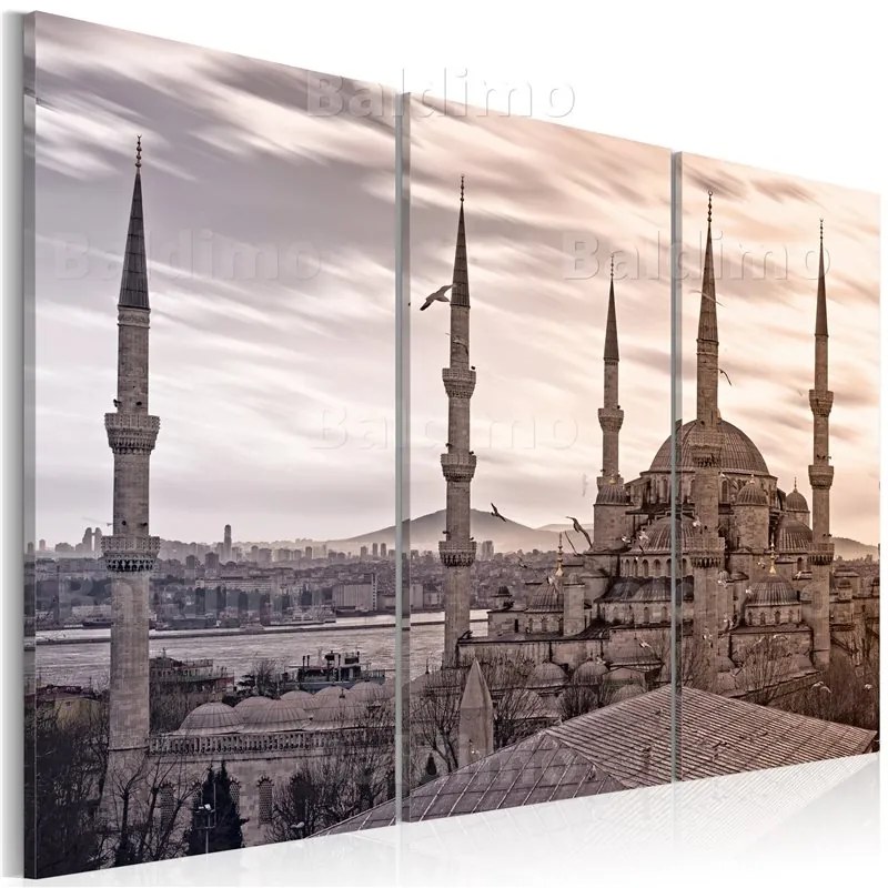 Quadro Ispirati al Medio Oriente Colore Grigio, Dimensioni e Misure 60x40