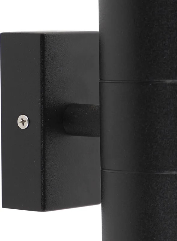 Applique da esterno smart nera IP44 incl. 2 WiFi GU10 - Duo