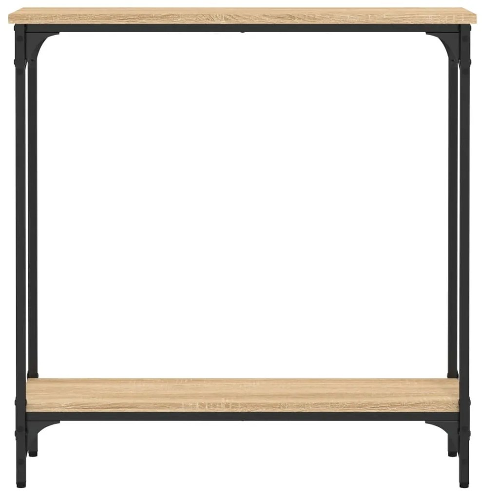 Tavolino consolle rovere sonoma 75x22,5x75cm legno multistrato