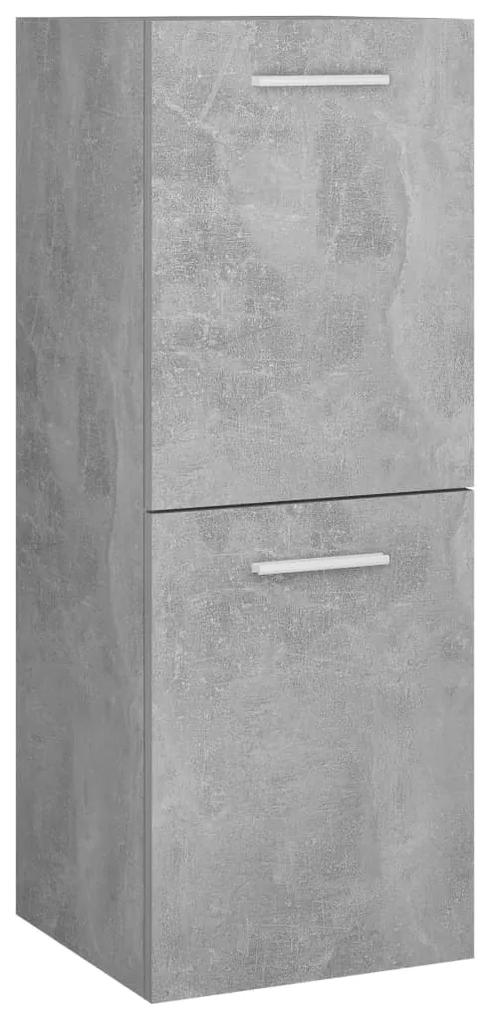 Armadio da bagno grigio cemento 30x30x80 cm in truciolato