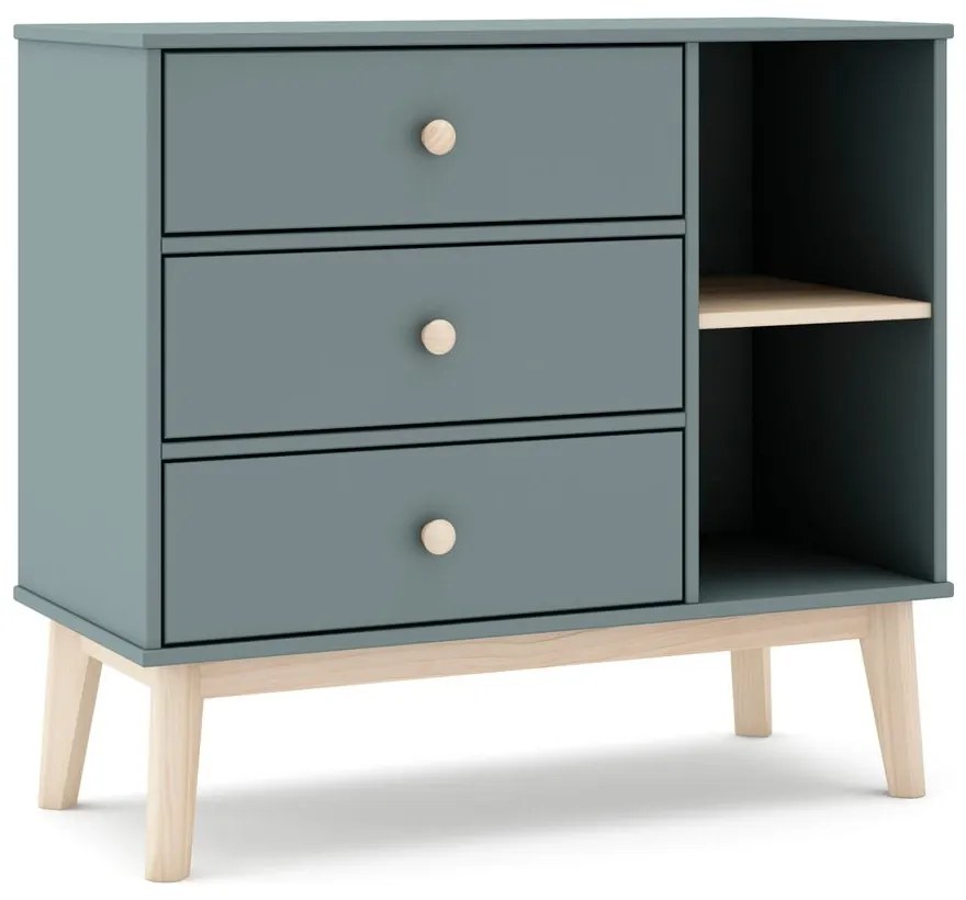 Cassettiera per bambini verde polveroso 90x81x40 cm Esteban – Marckeric