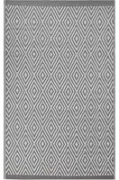 Tappeto da esterno per interni grigio chiaro PP 120 x 180 cm motivo geometrico