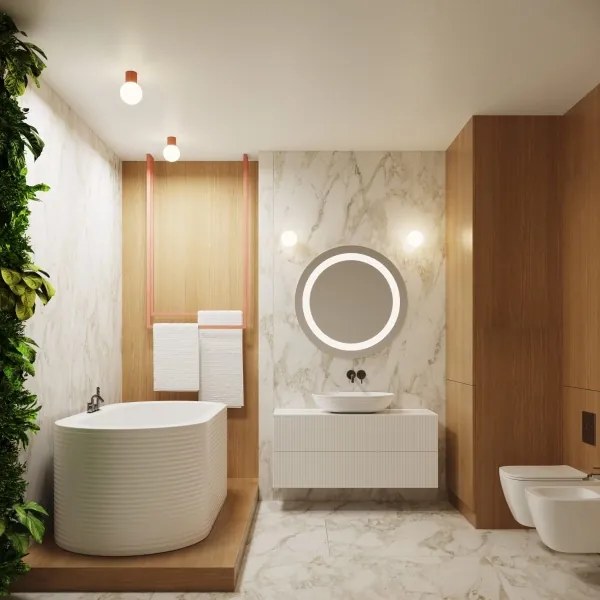 Sollux SL.1753 - Plafoniera da bagno HALO 1xG9/8W/230V IP44 rosa